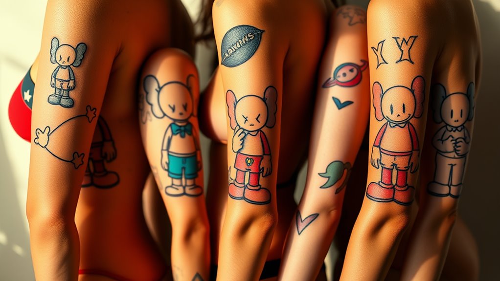 kaws tattoo designs collection