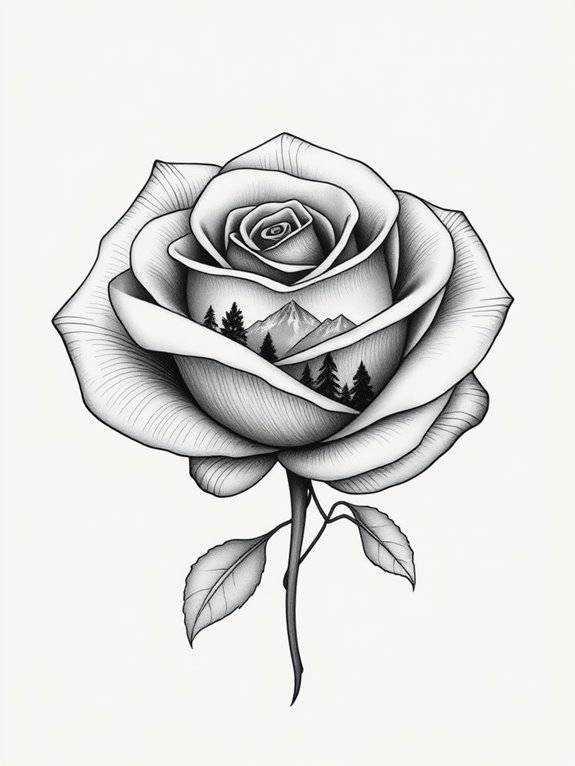 layered floral imagery technique