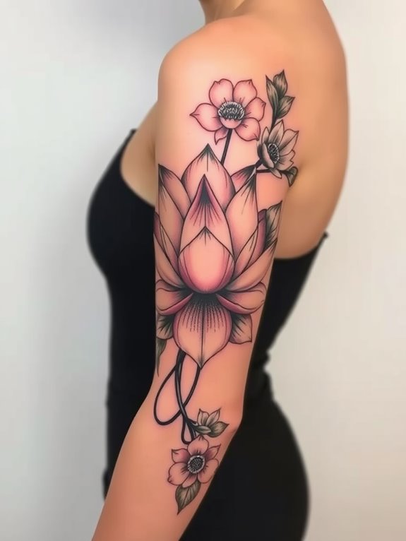 lotus flower tattoo design