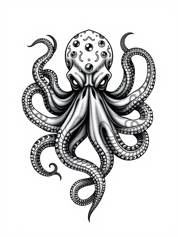 majestic kraken octopus ink