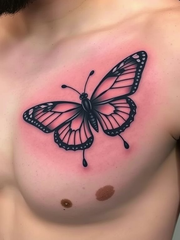 masculinity in butterfly tattoos