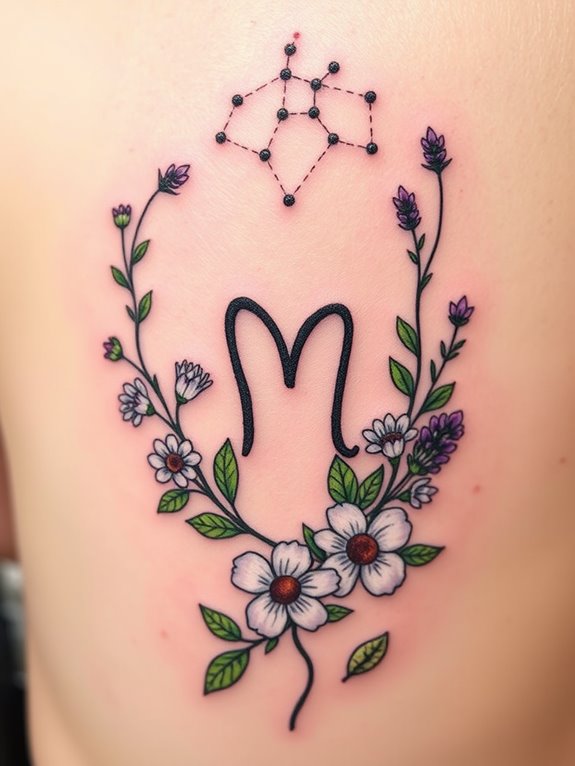 nature inspired virgo tattoo