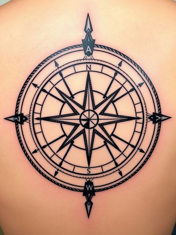 nautical compass graphic design