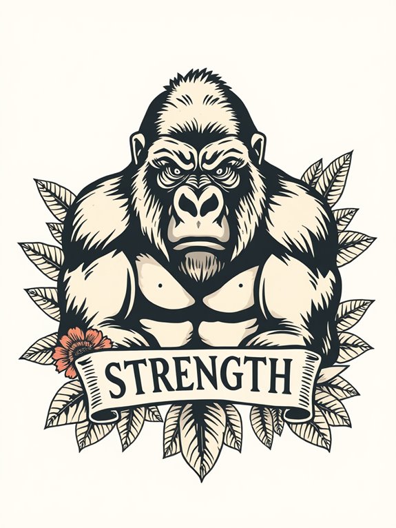 retro primate artwork design