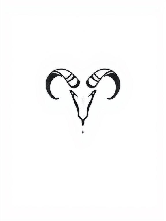 simple aries zodiac design