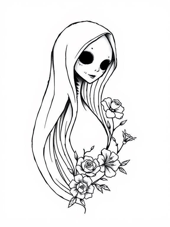 simple corpse bride ink