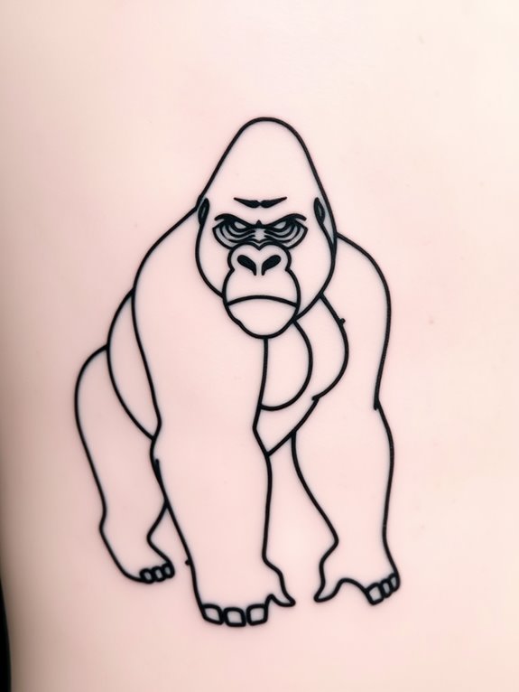 simple gorilla silhouette design