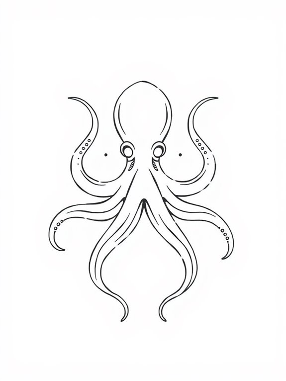 simple octopus line drawing