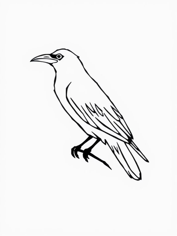 simple raven silhouette design