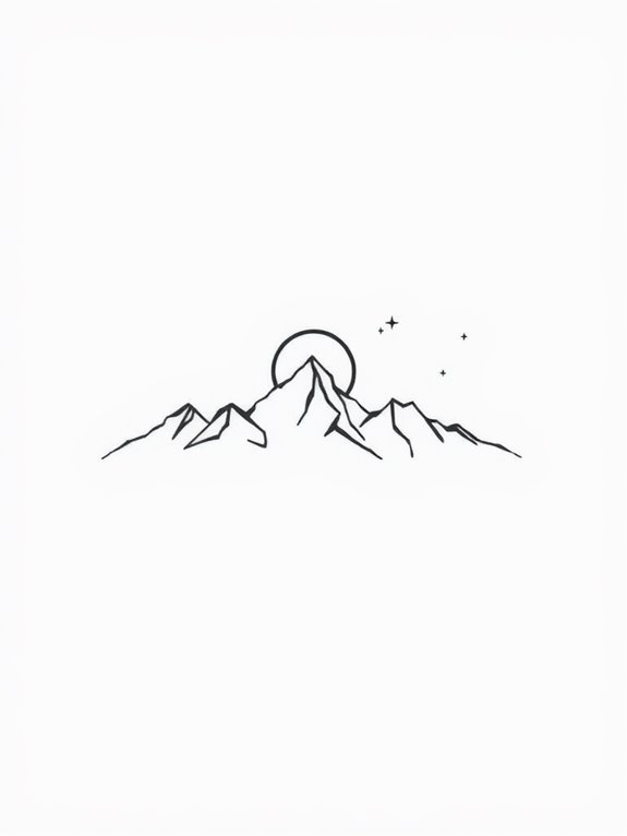 simple serene peak silhouettes