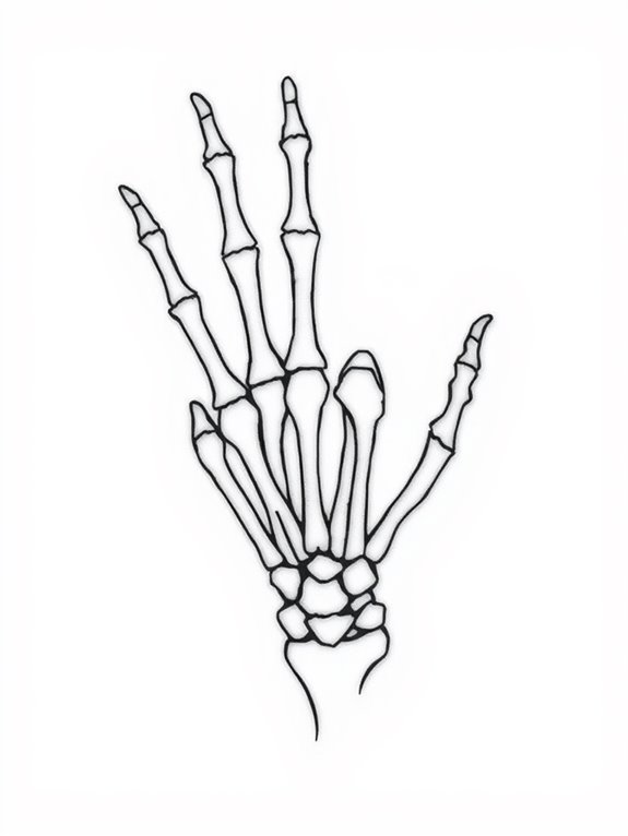 simple skeletal artwork design