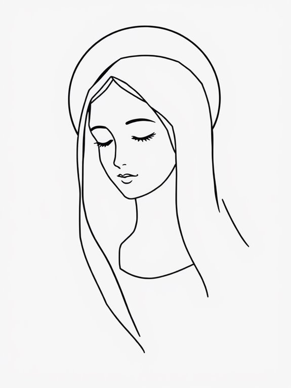 simple virgin mary art