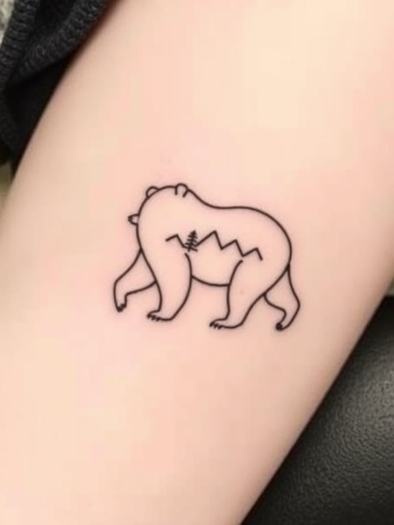 sleek simple bear illustrations