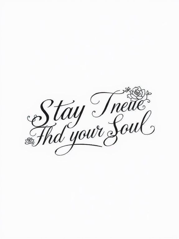 soulful scripted tattoos words