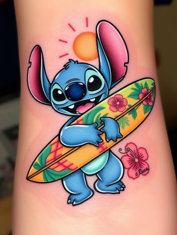 stitch with surfboard ready