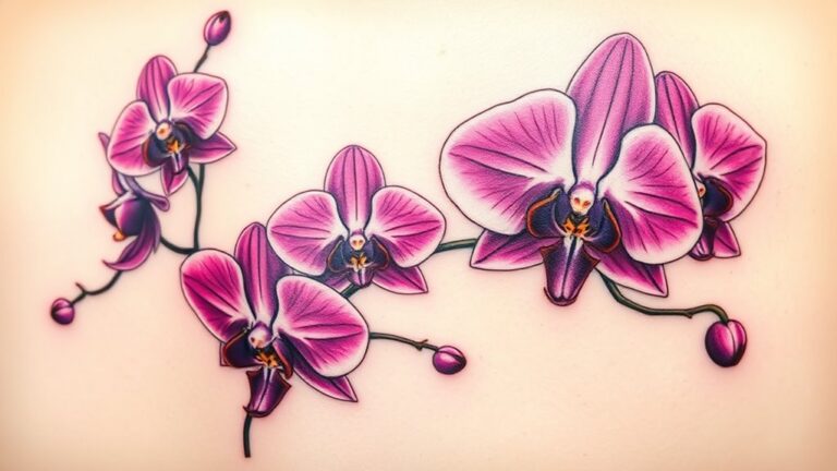 stunning elegant orchid tattoos