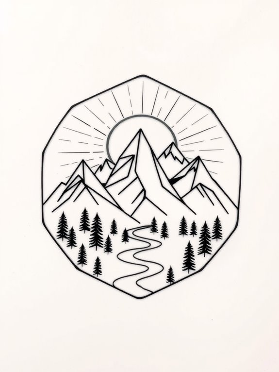 stylish angular peak patterns
