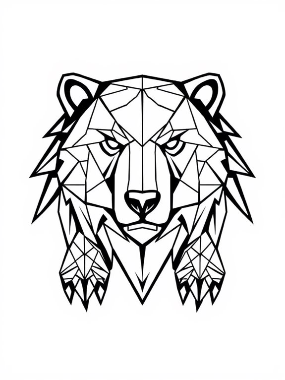 stylish geometric bear designs