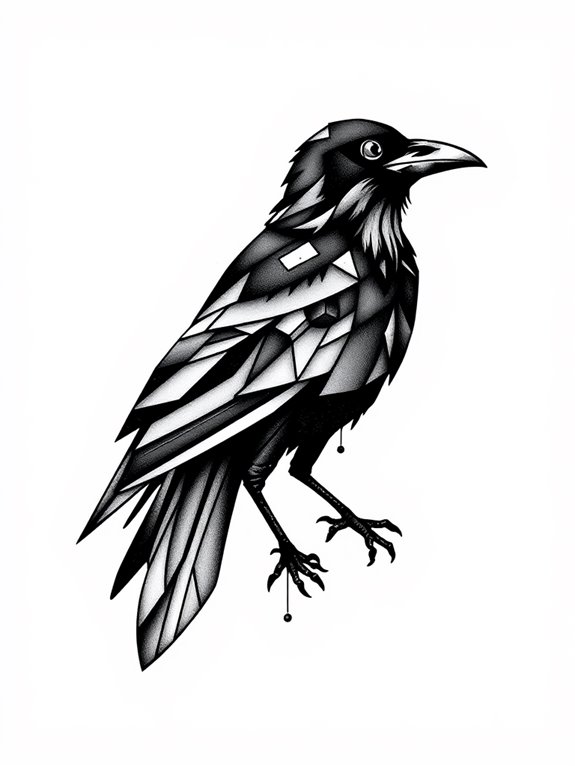 stylized bird body art