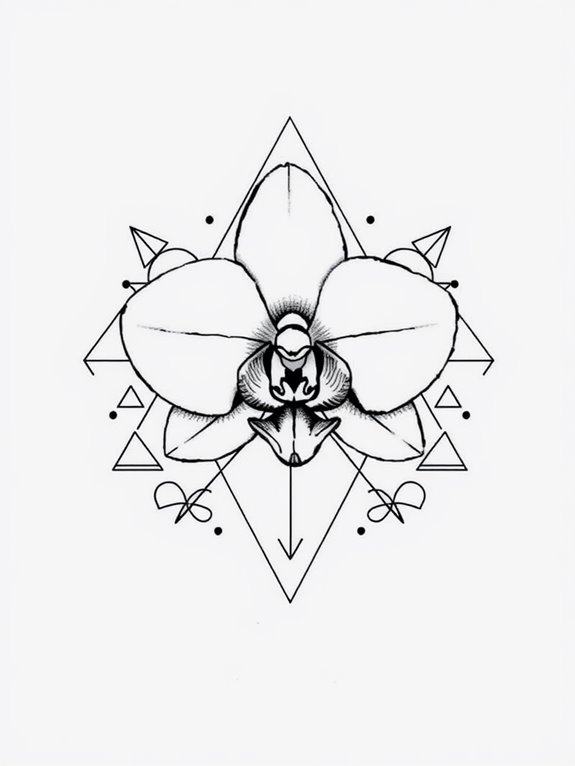stylized floral geometric design