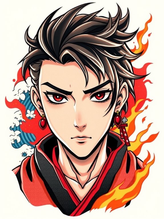 tanjiro kamado tattoo design