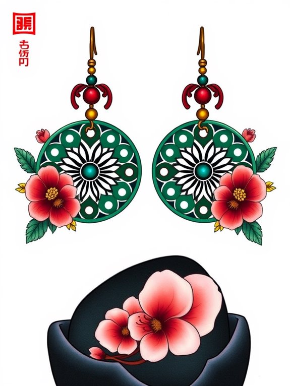 tanjiro s hanafuda earrings tattoo