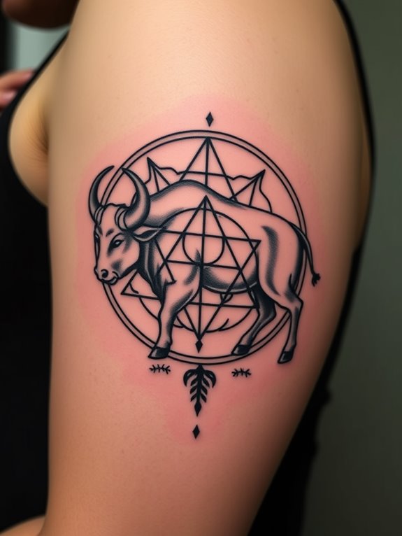 taurus embracing sacred geometry