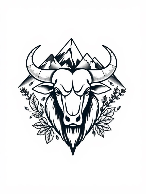 taurus featuring mountain design