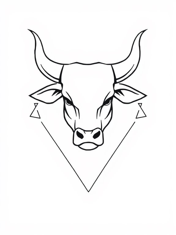 taurus minimalist design outline