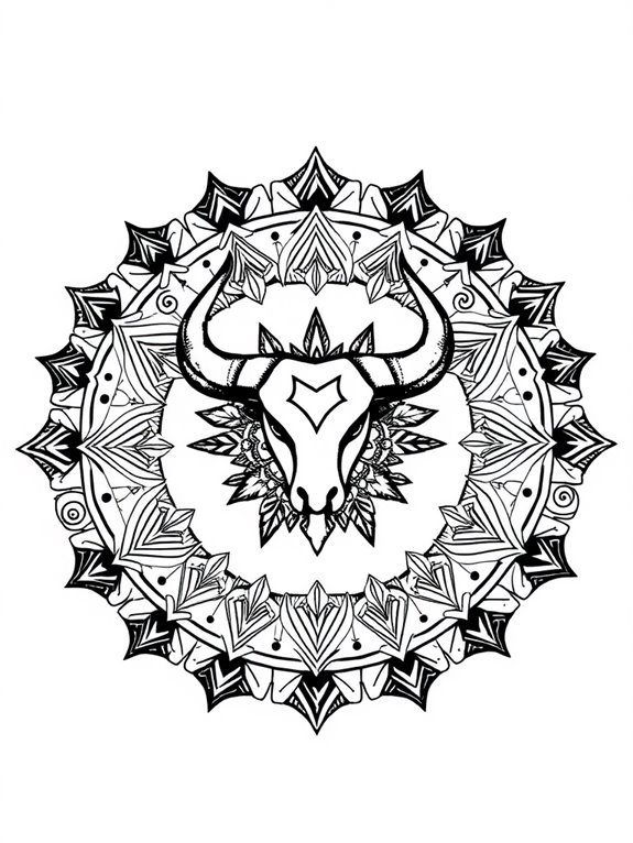 taurus zodiac symbol design