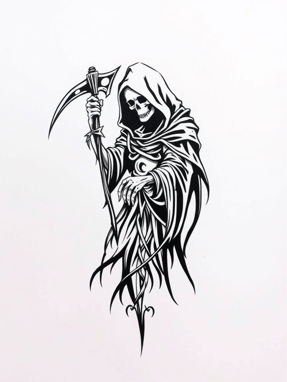 tribal death symbol artwork