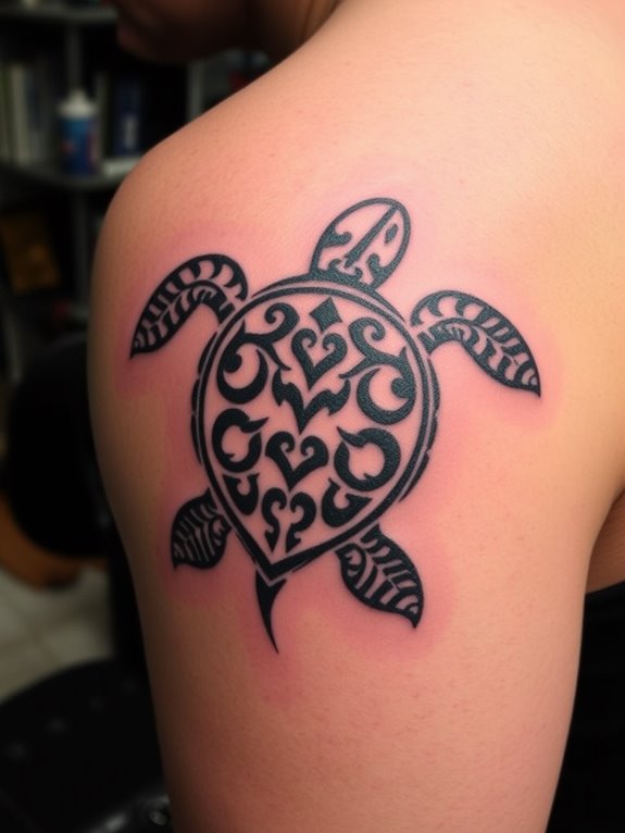 tribal design sea turtle