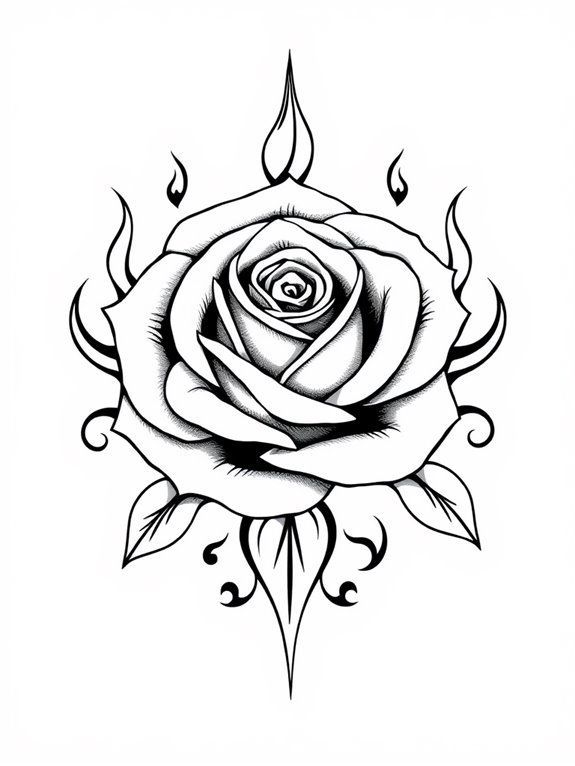 tribal inspired floral artwork design