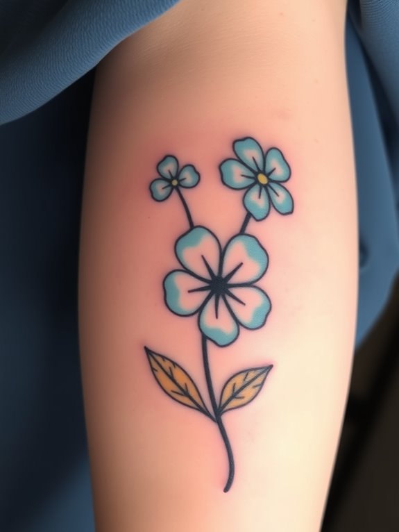 unique forget me not tattoos