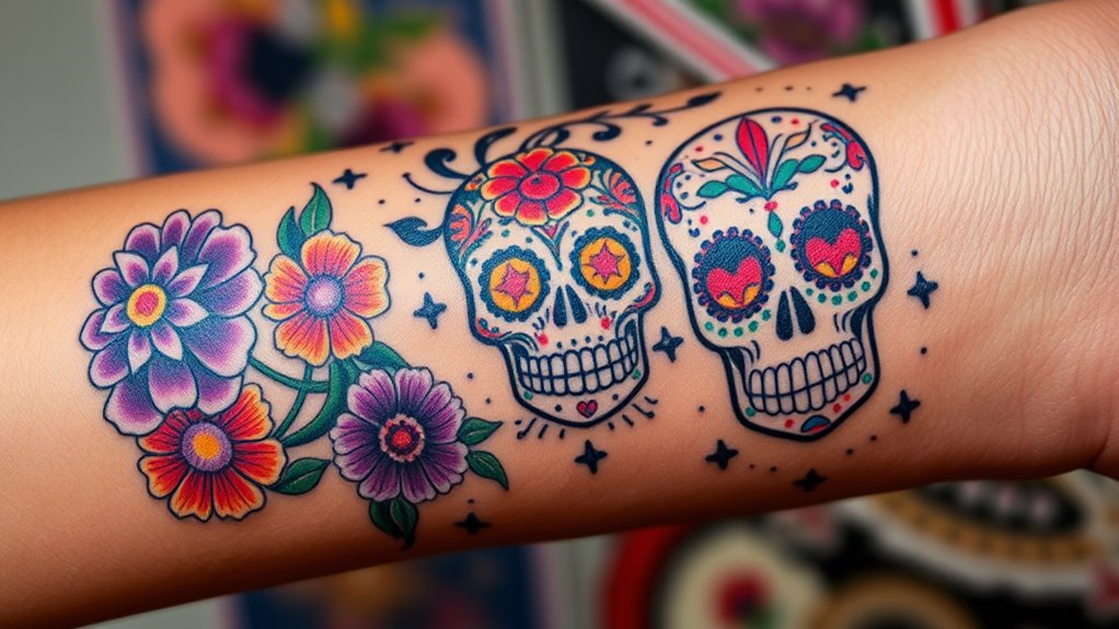 15 Colorful Dia De Los Muertos Tattoos That Honor Tradition!