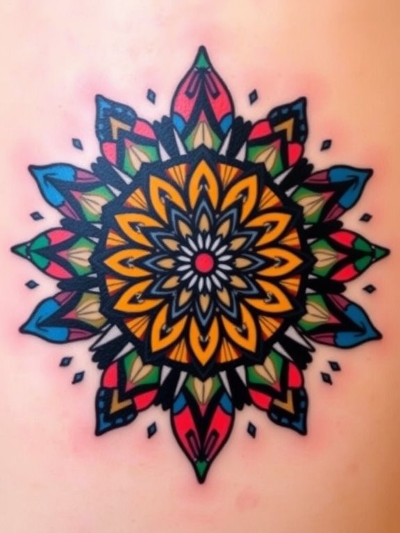 vibrant geometric shape design