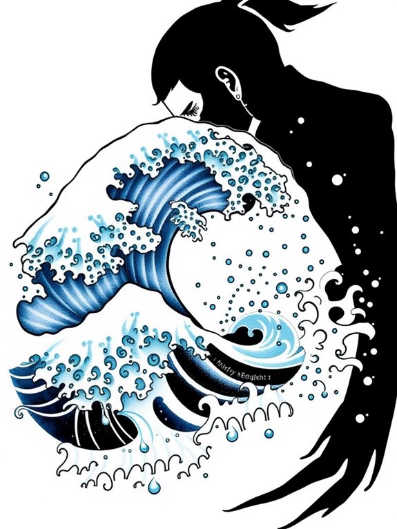 water themed tattoo design