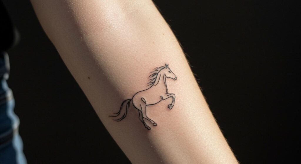 27 Stunning Minimalist Horse Tattoo Ideas to Inspire You