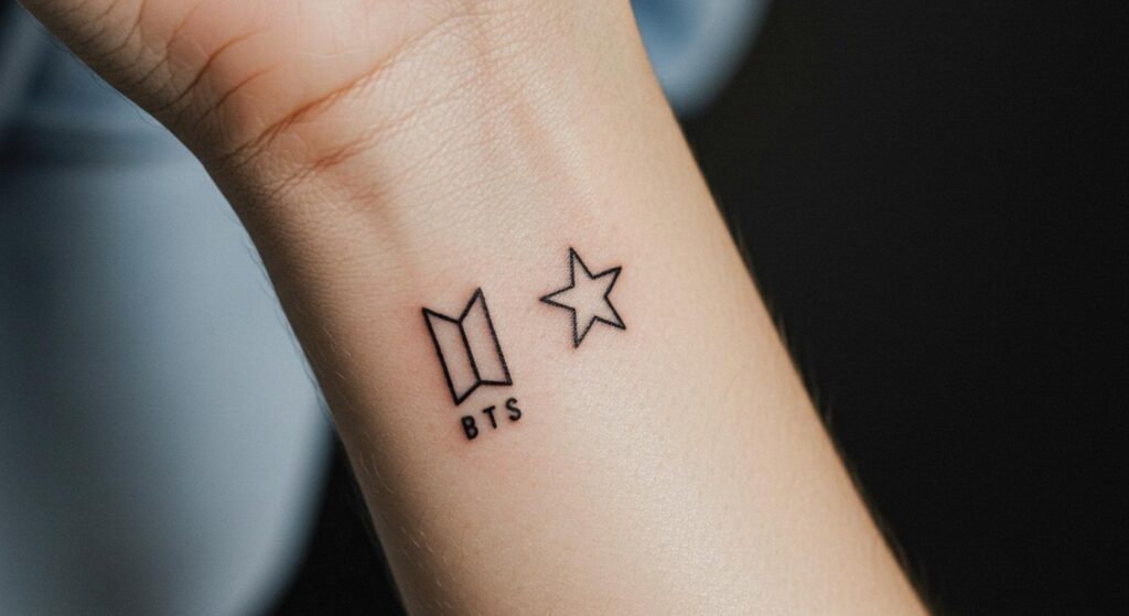 27 Captivating BTS Minimalist Tattoo Ideas for Subtle Fandom