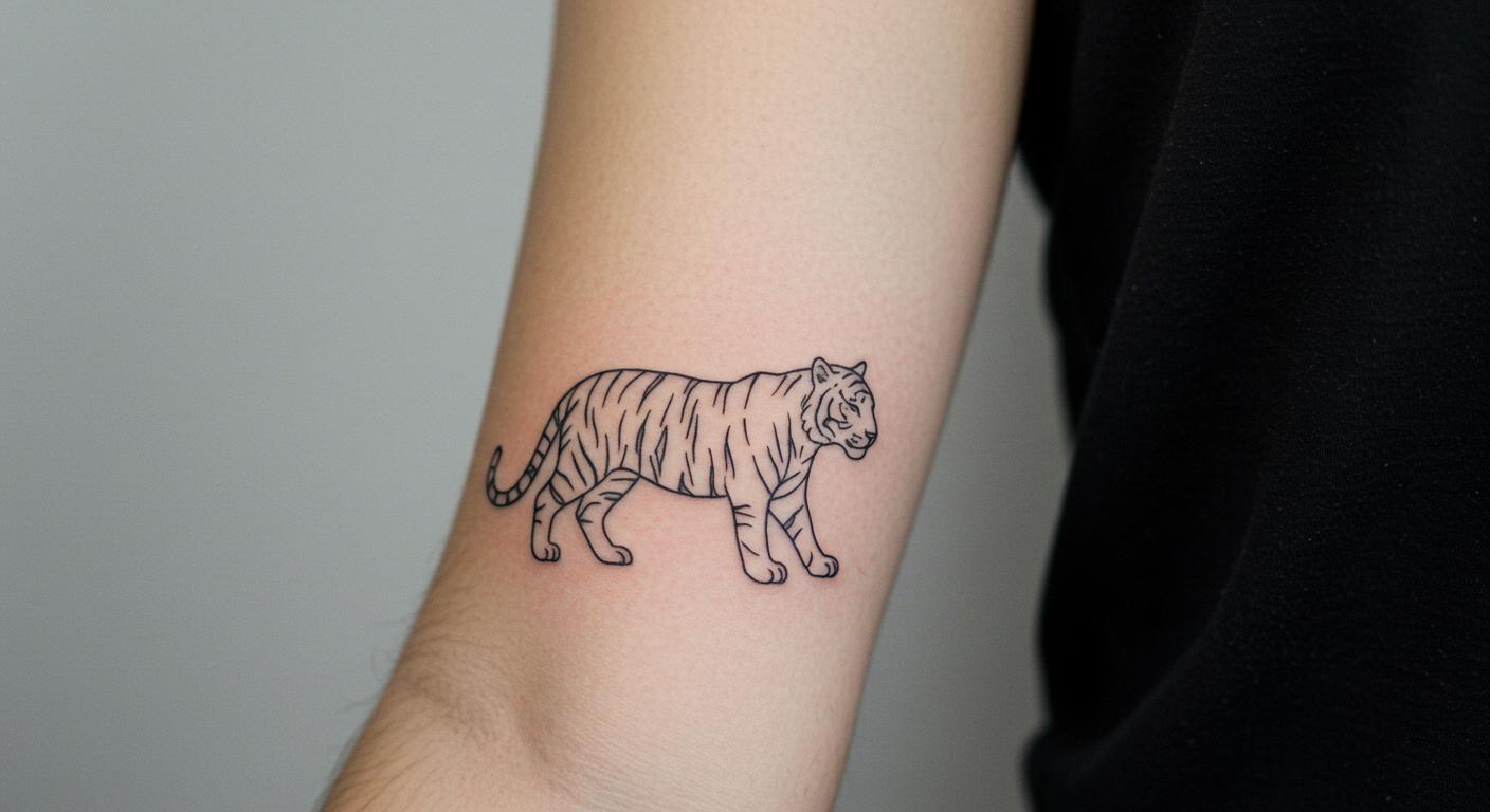 27 Bold Minimalist Tiger Tattoo Ideas for Timeless Edge
