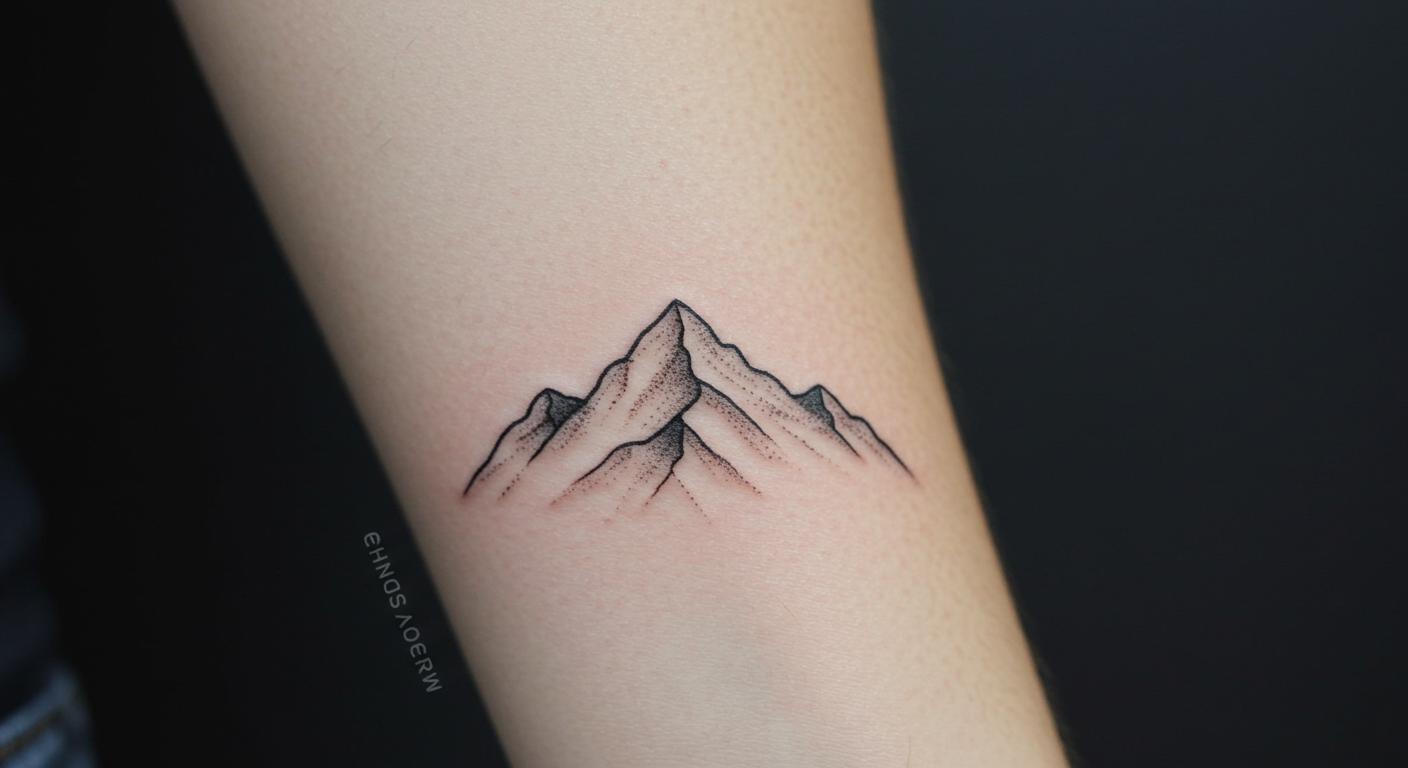 27 Stunning Minimalist Mountain Tattoo Ideas for Timeless Style