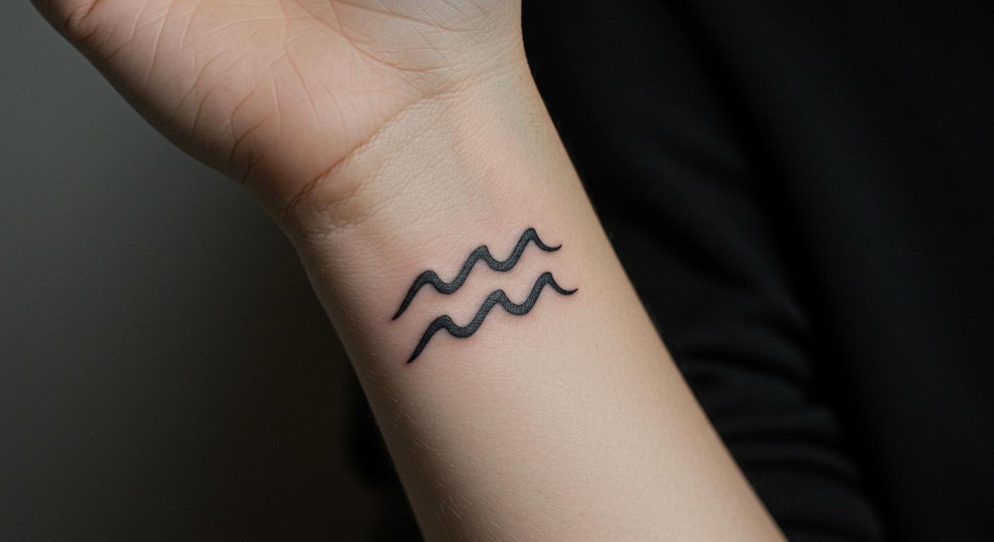 27 Striking Aquarius Minimalist Tattoo Ideas to Inspire You