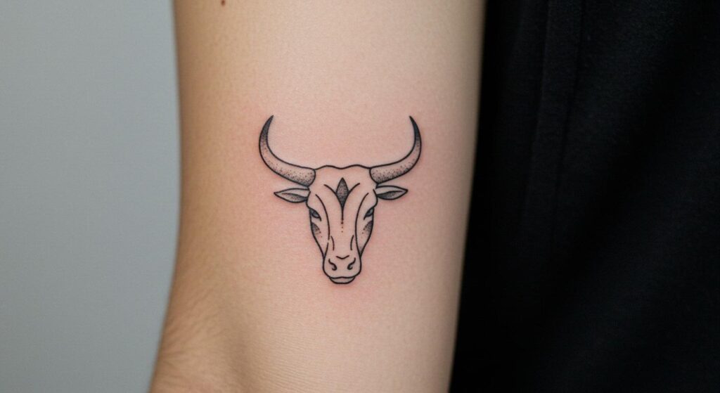 27 Striking Taurus Minimalist Tattoo Ideas for Timeless Style