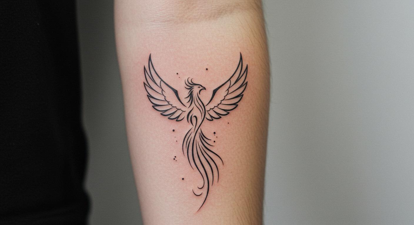 27 Striking Minimalist Phoenix Tattoos to Spark Renewal