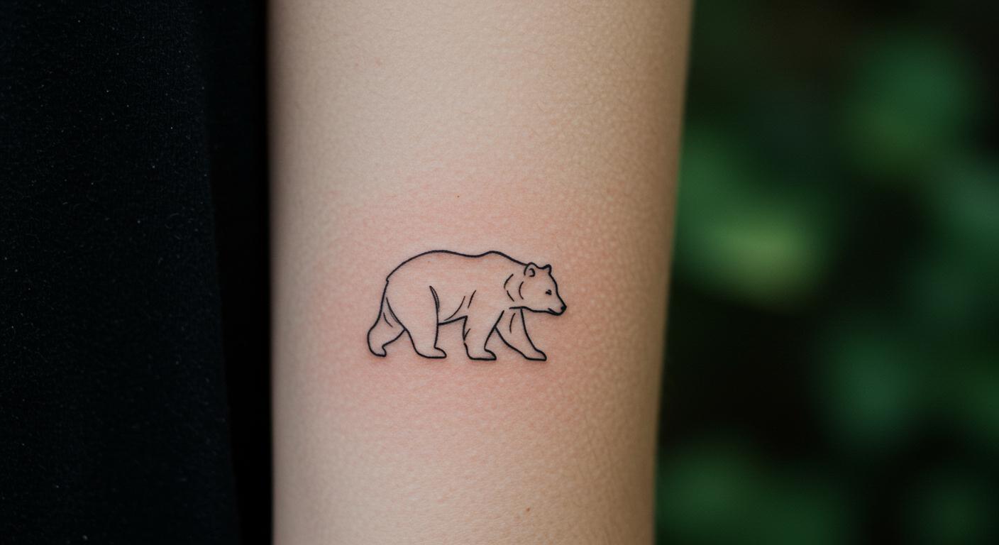 27 Charming Minimalist Bear Tattoo Ideas to Inspire You