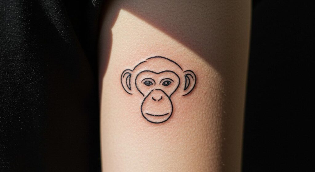 27 Striking Minimalist Monkey Tattoo Ideas for Timeless Style