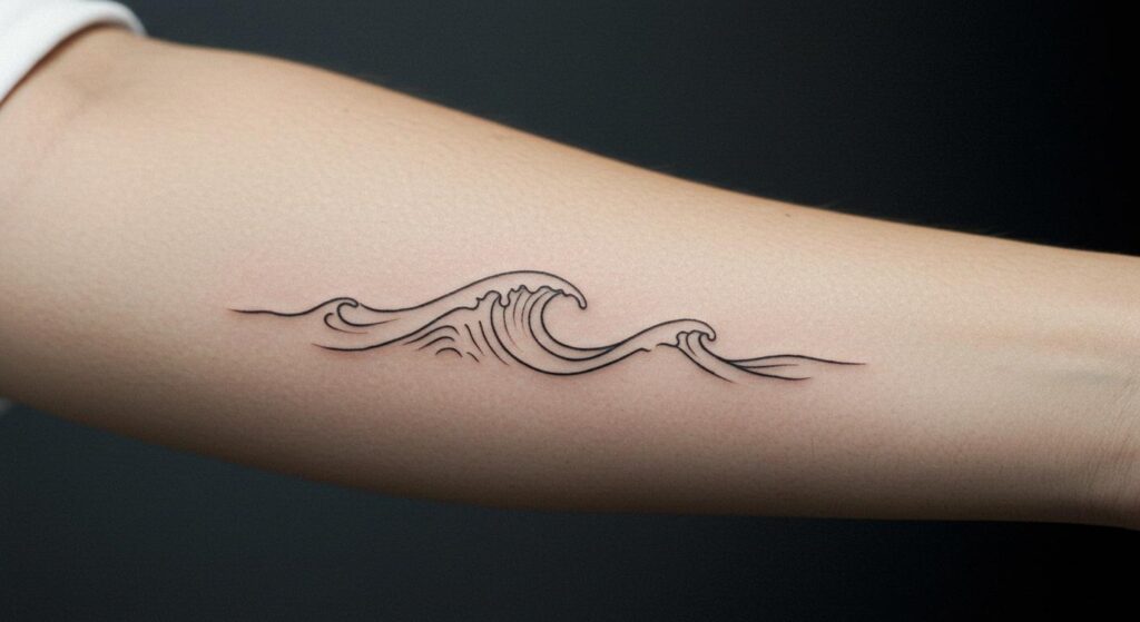 27 Striking Waves Tattoo Ideas to Boost Your Minimalist Style