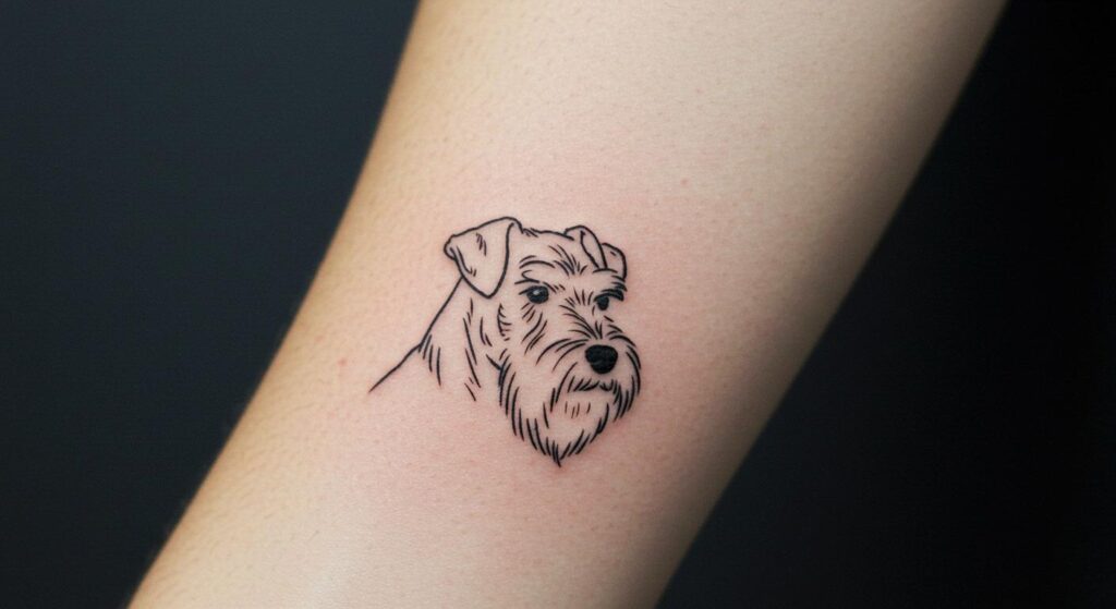 27 Stunning Schnauzer Tattoo Ideas for Timeless Minimalist Style