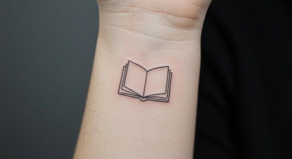 27 Striking Minimalist Book Tattoos to Inspire Your Next Ink