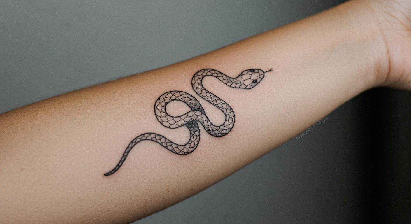 27 Striking Snake Minimalist Tattoo Ideas That Inspire Confidence